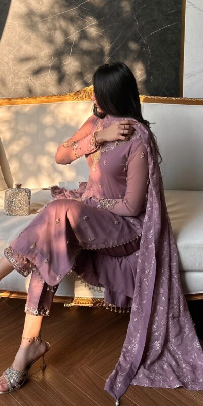 SRK 5328 Onion Color Dual Tone Star Georgette Salwar Suit with Embroidery Work. Affordable Price ₹1949. Delivery 4-6 Working Days. Shop now. | Jump Suits, Salwar suit, Casual Suits, Creative suits, Designer Suits, Palazzo Suits, Party Wear Suits, Patiala Suits, Straight Suits