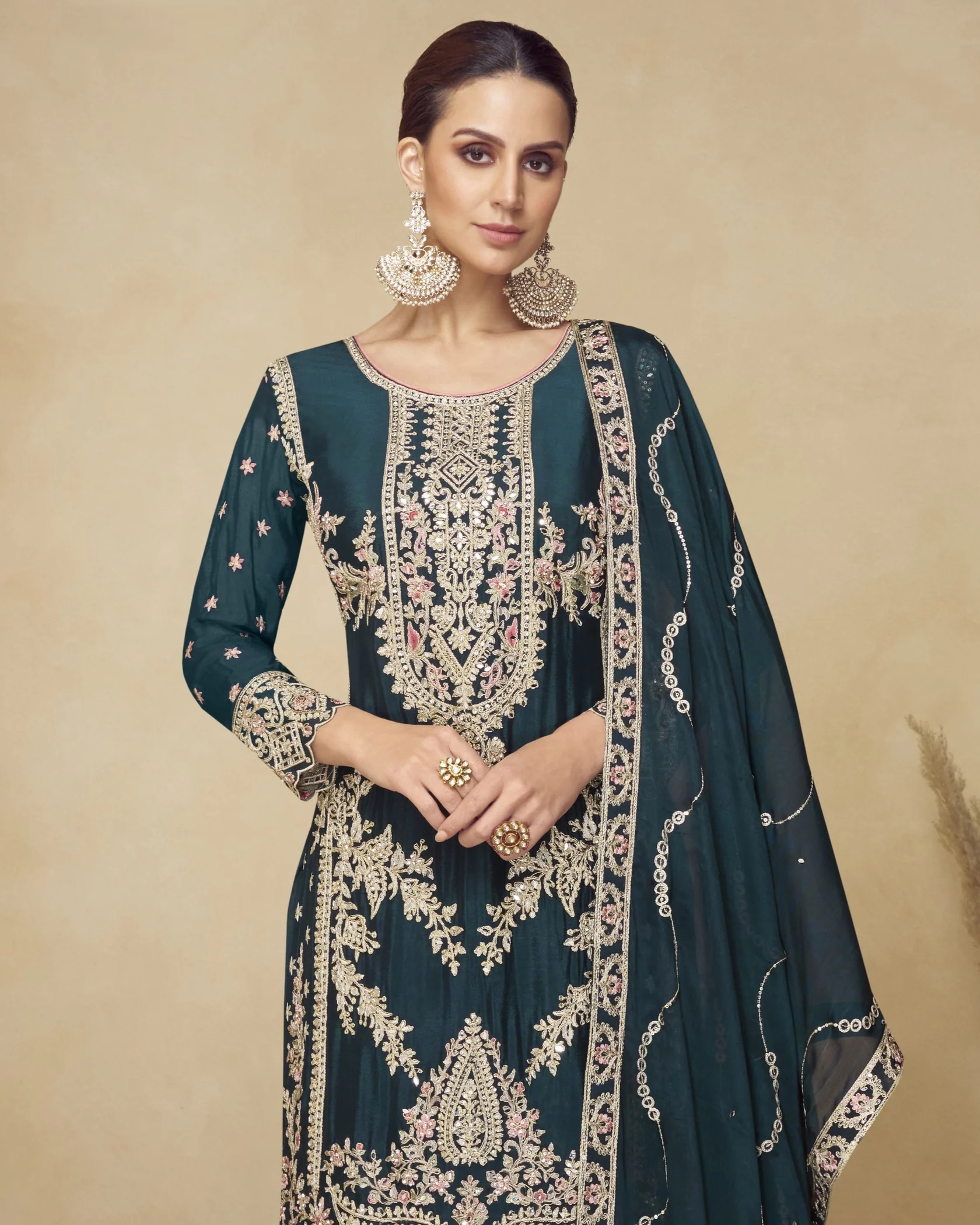 FC 717 Teall Viscous Chinon Salwar Suit with Lace Work & Embroidery Work. Exclusive Offer ₹2549. Delivery 4-6 Working Days. Shop now. | Jump Suits, Salwar suit, Casual Suits, Creative suits, Designer Suits, Palazzo Suits, Party Wear Suits, Patiala Suits, Straight Suits