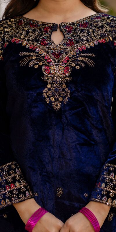 ST 1164 Navy Blue 9000 Velvet Salwar Suit Perfect for Wedding, Party, Family Gatherings, Ethnic Day, Holi – . Best Price ₹2149. Delivery 4-6 Working Days. | Jump Suits, Salwar suit, Casual Suits, Creative suits, Designer Suits, Palazzo Suits, Party Wear Suits, Patiala Suits, Straight Suits