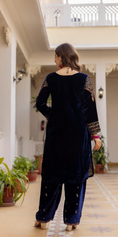 ST 1164 Navy Blue 9000 Velvet Salwar Suit Perfect for Wedding, Party, Family Gatherings, Ethnic Day, Holi – . Best Price ₹2149. Delivery 4-6 Working Days. | Jump Suits, Salwar suit, Casual Suits, Creative suits, Designer Suits, Palazzo Suits, Party Wear Suits, Patiala Suits, Straight Suits