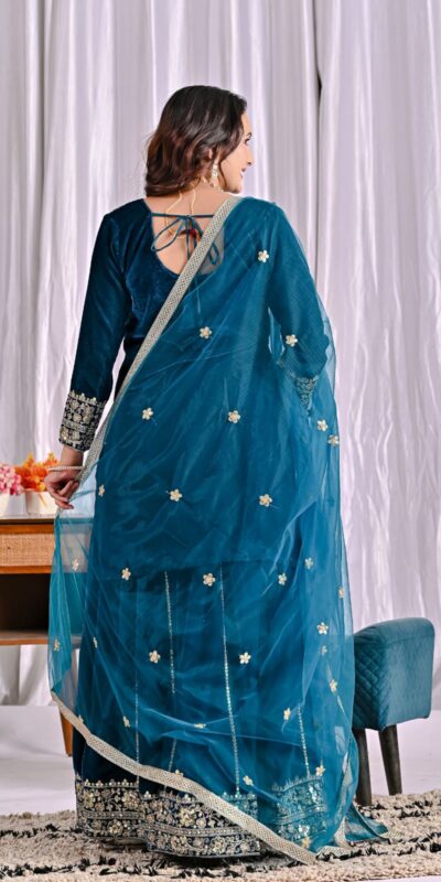 ND 5053 Navy Blue Viscous Velvet Salwar Suit with Embroidery Work. Grab it for ₹2449. Delivery 4-6 Working Days. Shop now. | Jump Suits, Salwar suit, Casual Suits, Creative suits, Designer Suits, Palazzo Suits, Party Wear Suits, Patiala Suits, Straight Suits