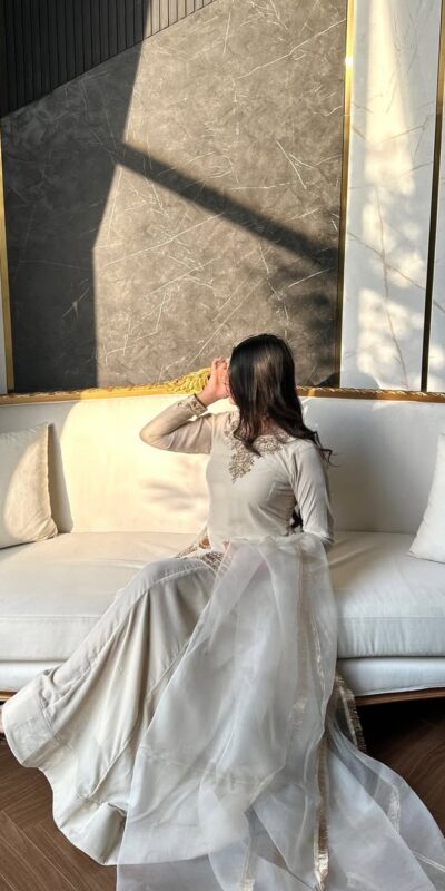 NF 1269 Off White Korean Satin Silk Salwar Suit with Lace Work & Embroidery Work. Exclusive Offer ₹2149. Delivery 4-6 Working Days. Shop now. | Jump Suits, Salwar suit, Casual Suits, Creative suits, Designer Suits, Palazzo Suits, Party Wear Suits, Patiala Suits, Straight Suits