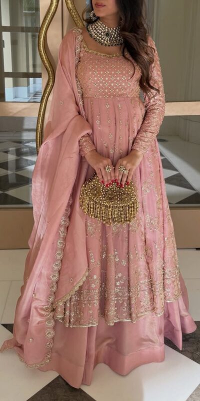 VLM 323 Pink Chinon Silk Lehenga Choli with Lace Work & Embroidery Work. Introductory Price ₹2449. Delivery 4-6 Working Days. Shop now. | Lehenga, Bollywood Lehenga, Creative Lehenga, Designer Lehenga, Embroidered Lehenga, Party Wear Lehenga