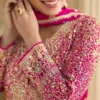 Pink Georgette Thread Sequence Work Salwar Suit