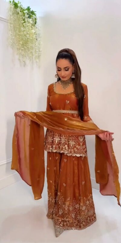 ZSR 3162 Rust Fendy Silk Salwar Suit with Mirror Work & Embroidery Work. Best Price ₹2149. Delivery 4-6 Working Days. Shop now. | Jump Suits, Salwar suit, Casual Suits, Creative suits, Designer Suits, Palazzo Suits, Party Wear Suits, Patiala Suits, Straight Suits