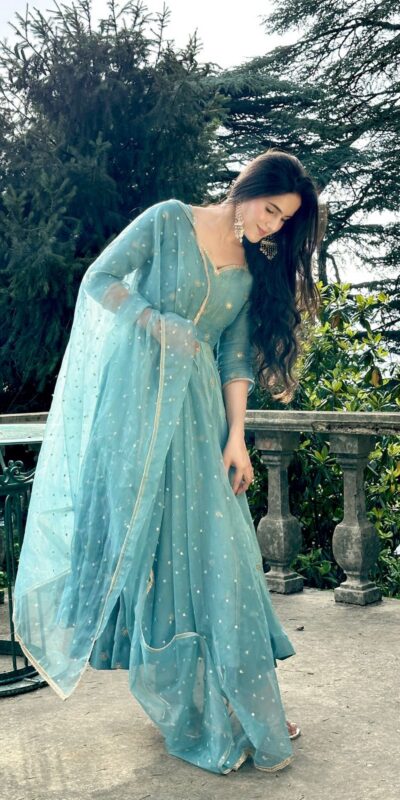SSR 524 Sky Blue Color Vichitra silk Gown with Bead Work & Lace Work. Now at just ₹1999. Delivery 4-6 Working Days. Shop now. | Gowns, Bollywood Gowns, Creative Gowns, Designer Gowns, Embroidered Gowns, Party Wear Gowns