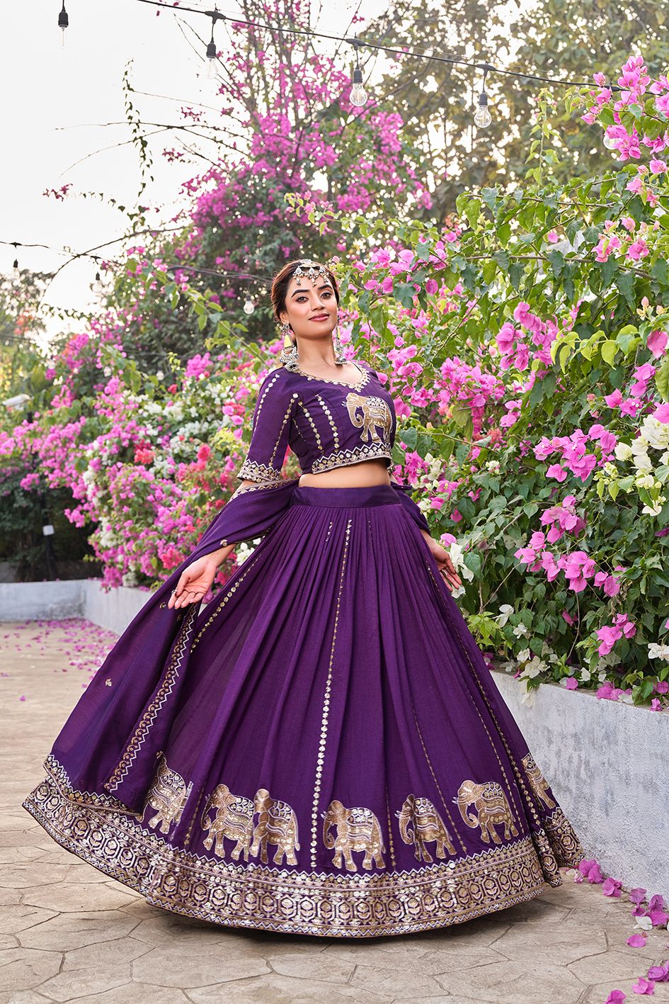 Ram 165 Dark Purple in Color Vichitra Silk Embroidery Work Lehenga Choli . Now at just ₹2599. Delivery 4-6 Working Days. Shop now. | Lehenga, Bollywood Lehenga, Creative Lehenga, Designer Lehenga, Embroidered Lehenga, Party Wear Lehenga