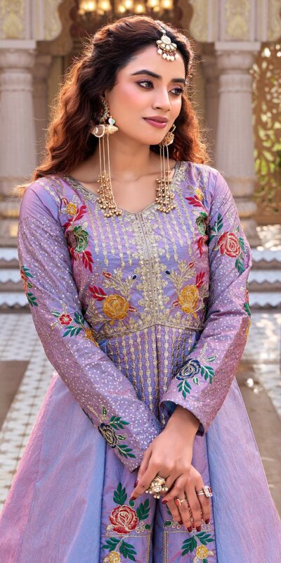 Ram 164 Lavender Color Satin Silk Lehenga Choli with Embroidery Work. Best Price ₹2649. Delivery 4-6 Working Days. Shop now. | Lehenga, Bollywood Lehenga, Creative Lehenga, Designer Lehenga, Embroidered Lehenga, Party Wear Lehenga