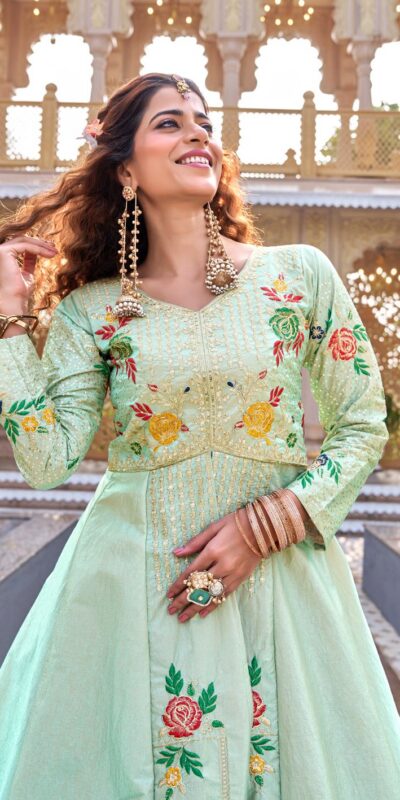 Ram 164 Pista Color Satin Silk Lehenga Choli with Embroidery Work. Best Price ₹2649. Delivery 4-6 Working Days. Shop now. | Lehenga, Bollywood Lehenga, Creative Lehenga, Designer Lehenga, Embroidered Lehenga, Party Wear Lehenga