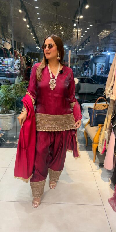 ZSR 3164 Red Fendy Silk Salwar Suitwith Embroidery Work & Lace Work. Now at just ₹2099. Delivery 4-6 Working Days. Shop now. | Jump Suits, Salwar suit, Casual Suits, Creative suits, Designer Suits, Palazzo Suits, Party Wear Suits, Patiala Suits, Straight Suits