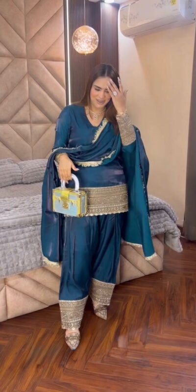ZSR 3164 Teal Fendy Silk Salwar Suitwith Embroidery Work & Lace Work. Now at just ₹2099. Delivery 4-6 Working Days. Shop now. | Jump Suits, Salwar suit, Casual Suits, Creative suits, Designer Suits, Palazzo Suits, Party Wear Suits, Patiala Suits, Straight Suits