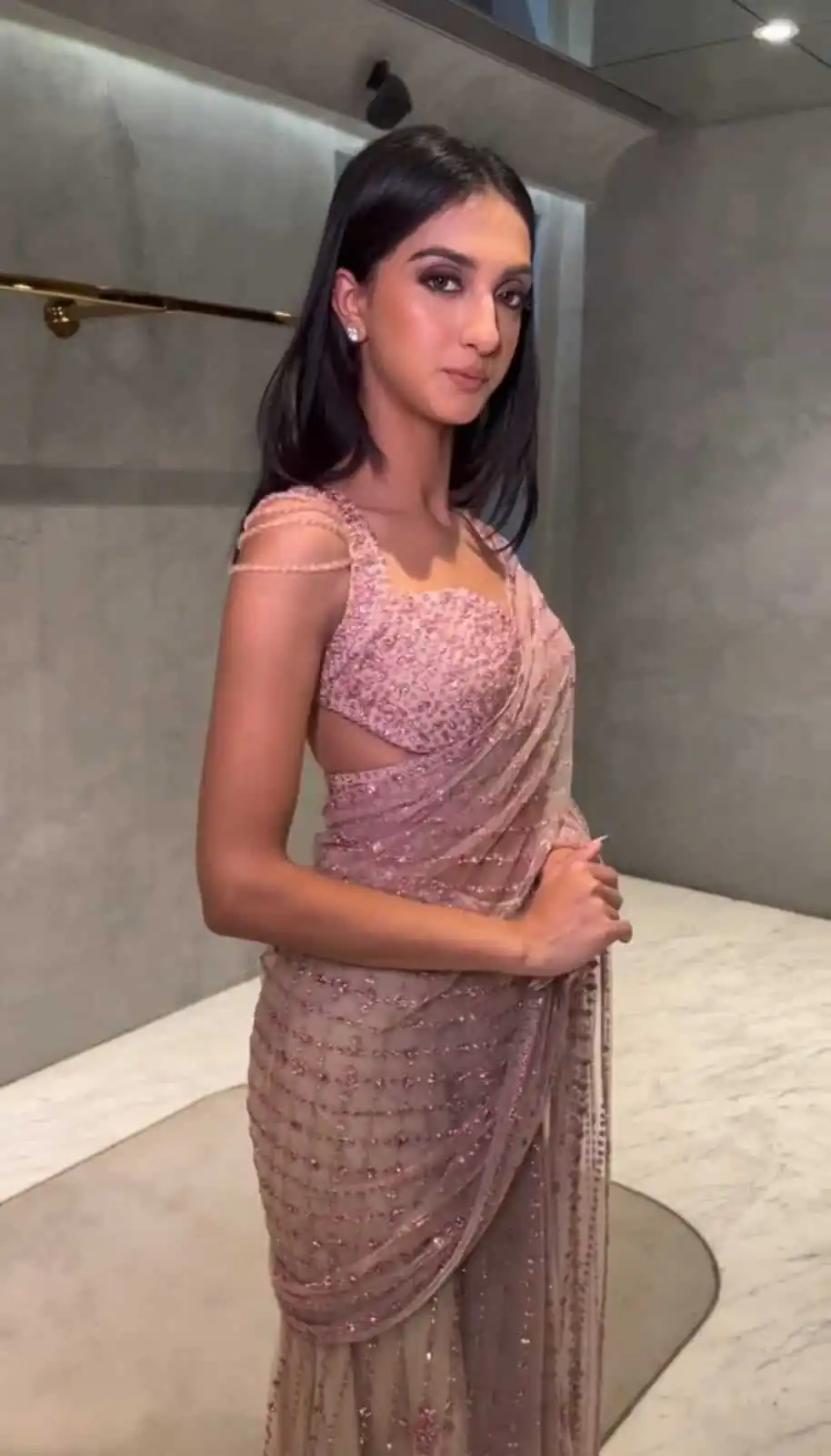 DDF 3318 Peach Saree : High Quality Mono Net Work : Sequins Embroidery Work Party Wear, Wedding, Festive, Wear, Etc. @1599/- | Sarees, Bollywood Sarees, Creative Sarees, Designer Sarees, Ethnic Saree, Modern Digital sarees