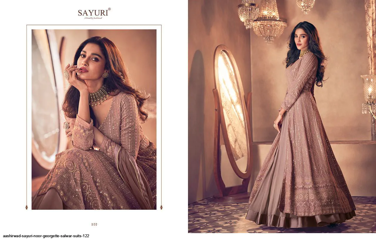 FC:-122 Brown color heavy Georgette with Embroidery And Santoon Work Classic Designer Suit Wedding,Party,Festive@2399/- Only | Anarkali Suits, Bollywood Anarkali, Creative-Anarkali, Designer Anarkali, Embroidered Anarkali, Party Wear Anarkali