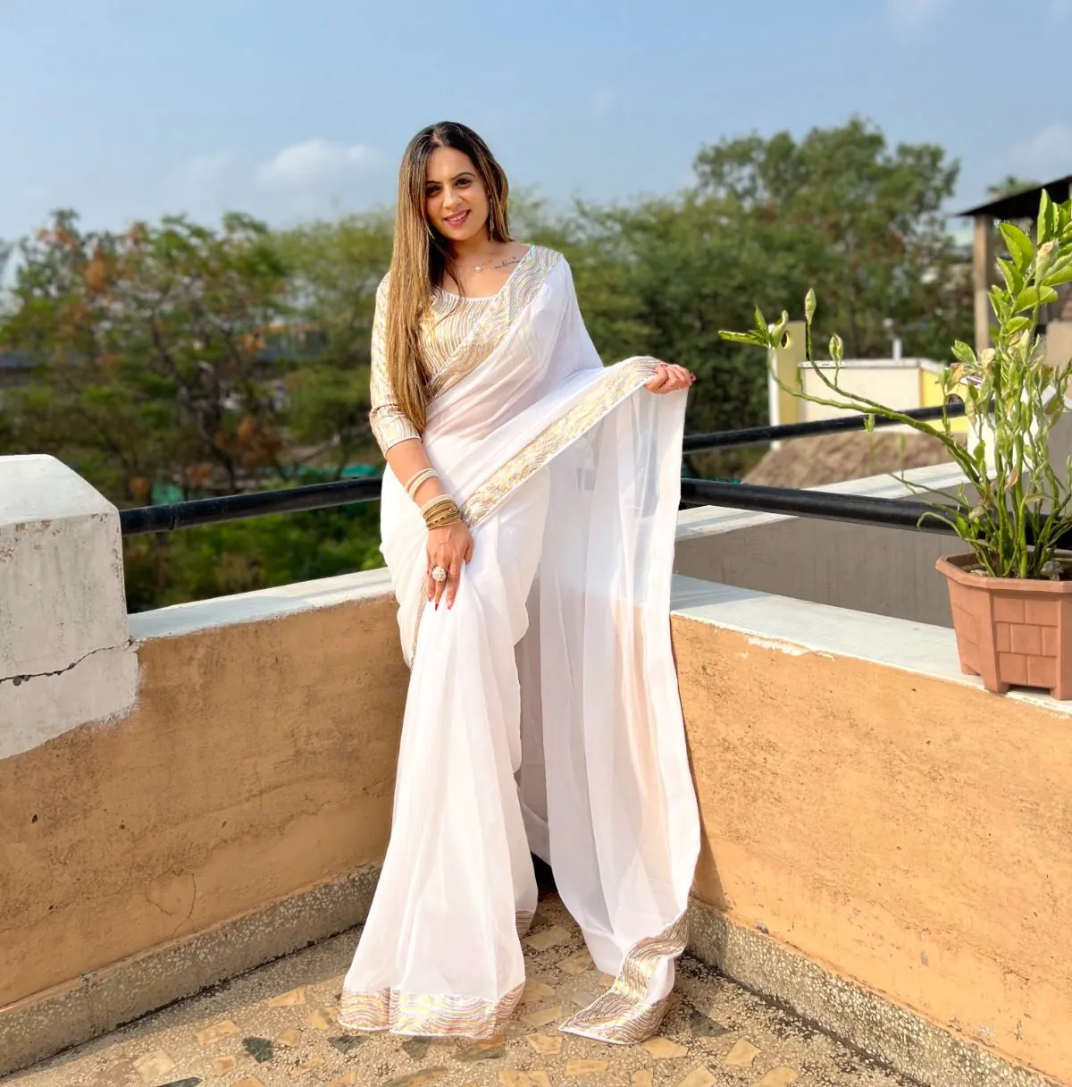 Jr 579 White Color Georgette Heavy Sequence Work Saree Casual, Party Wear, Wedding, Events Etc. Expected Delivery 4-6 Working Days 1549/- | Sarees, Bollywood Sarees, Creative Sarees, Designer Sarees, Embroidered Sarees, Ethnic Saree, Modern Digital sarees, Party Wear Sarees