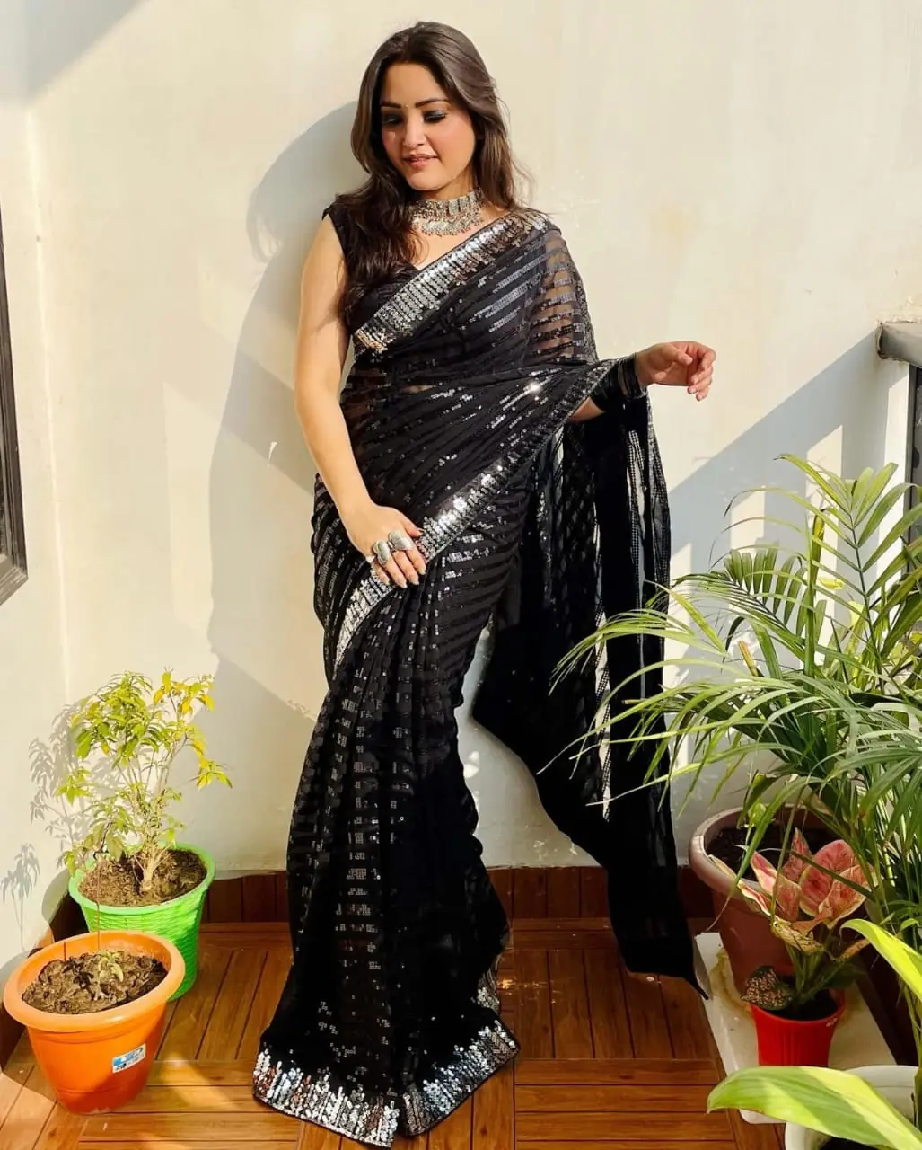 Jr 573 Black Color Georgette Embroidery Sequence Work Sequence lace Saree Party Wear, Wedding, Events Etc. Expected Delivery 4-6 Working Days @1499/- | Sarees, Bollywood Sarees, Creative Sarees, Designer Sarees, Embroidered Sarees, Ethnic Saree, Modern Digital sarees, Party Wear Sarees