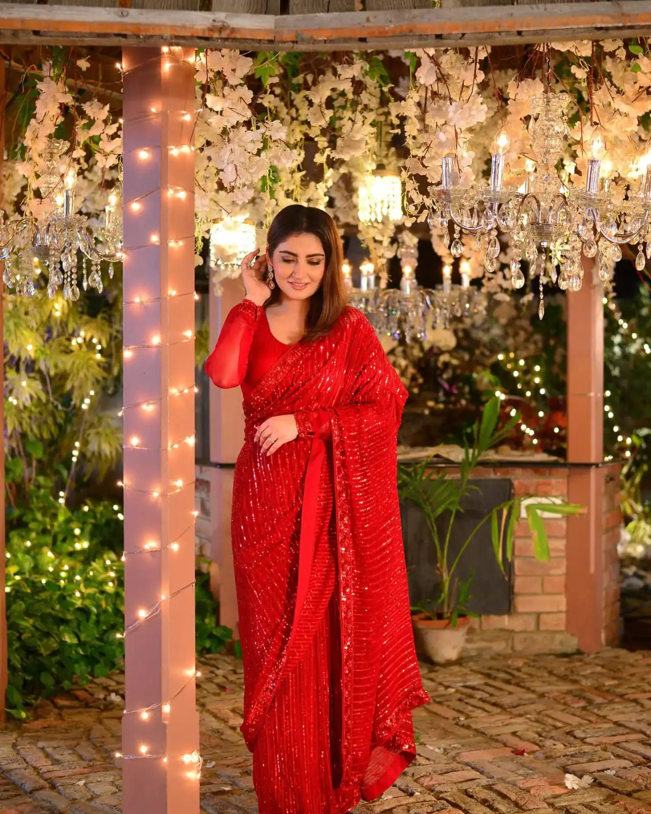 JR 590 Red Color Georgette Embroidery Embroidery Sequence work Sequence lace Casual, Wedding, Festive, Events . Expected Delivery  4-6 Working Days @1699 | Sarees, Bollywood Sarees, Creative Sarees, Designer Sarees, Embroidered Sarees, Ethnic Saree, Modern Digital sarees, Party Wear Sarees