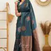 Peacock Green Soft Silk Jacquard Saree