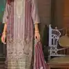 Grand Brown Color Vichitra Embroidery Codding Sequence Salwar Suit