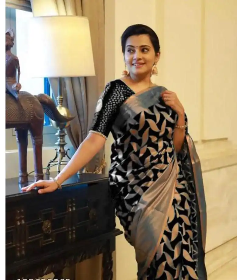 KP 4057 Black Color Soft Lichi Silk Jacquard On All Over Saree Casual, Party Wear, Wedding, Events Etc. Expected Delivery 4-6 Working Days @1349/- | Sarees, Bollywood Sarees, Creative Sarees, Designer Sarees, Embroidered Sarees, Ethnic Saree, Modern Digital sarees, Party Wear Sarees