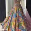 Resplendent Malty Color Satin Silk Embroidered Lehenga Choli