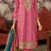 Pretty Pink Vichitra Embroidery Codding Sequence Salwar Suit