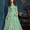 Superb Pista Green Color Net With Embroidery Stone Salwar Suit