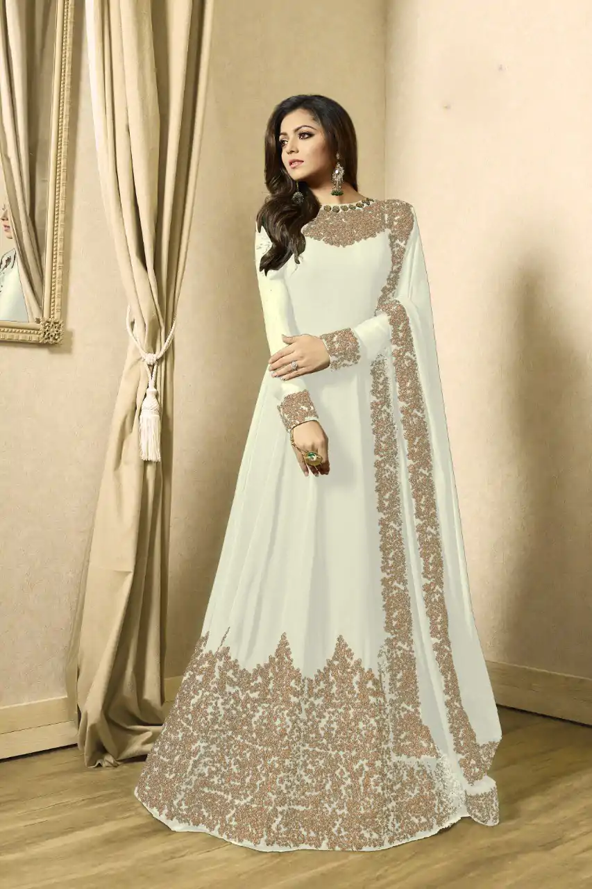 FC TL 1701 White Color Georgette Cording Embroidery Sharara Suit Wedding, Party, Festive Expected Delivery 4-6 Working Days  @1749/- | Jump Suits, Salwar suit, Casual Suits, Creative suits, Designer Suits, Palazzo Suits, Party Wear Suits, Patiala Suits, Straight Suits