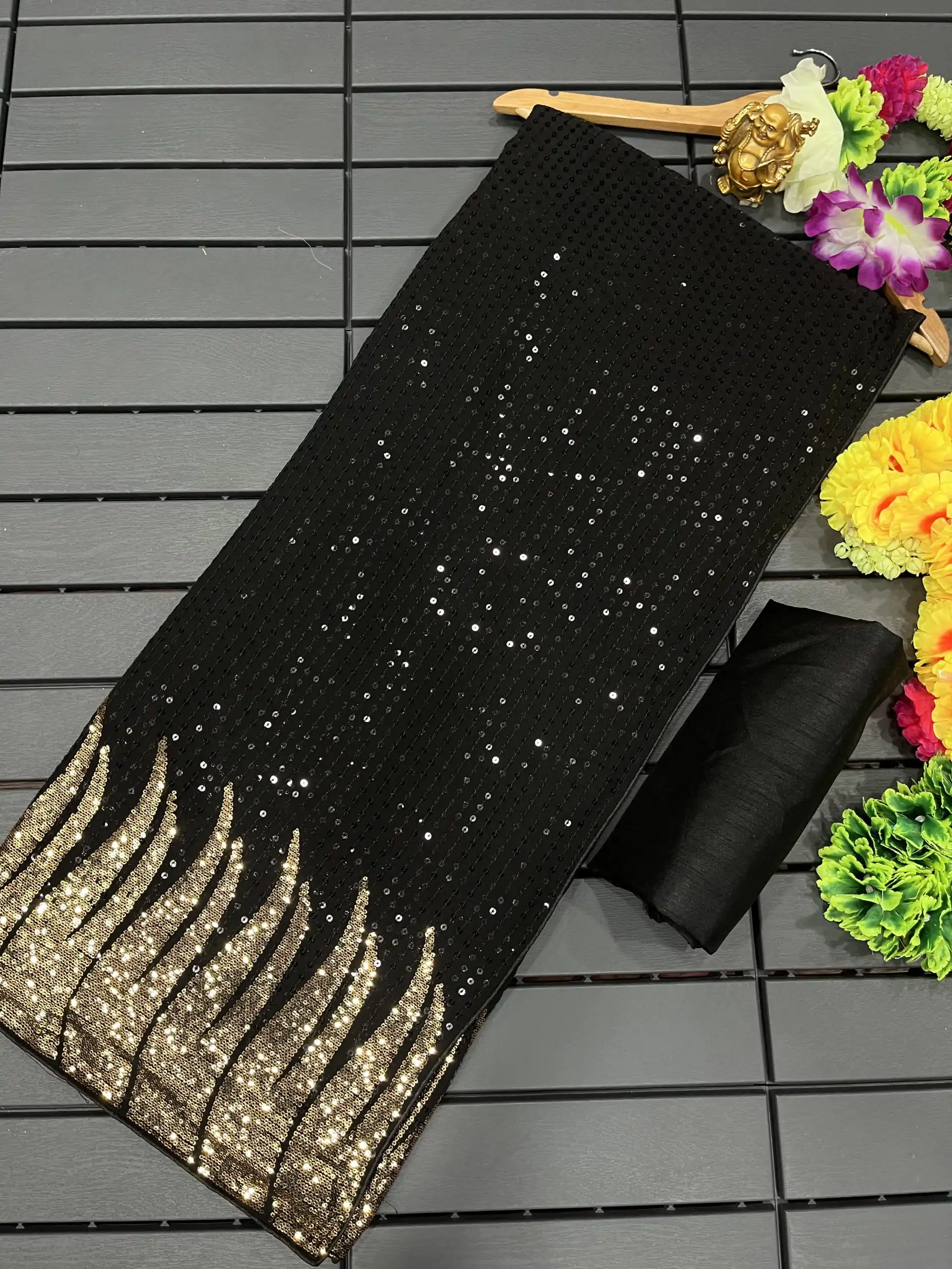 DF 3405 Black Full Saree Of Heavy Quality 60 Gram Georgette Saree Casual, Party Wear, Wedding, Events Etc Delivery Expected.4-6 Working Days 1799/- | Sarees, Bollywood Sarees, Creative Sarees, Designer Sarees, Embroidered Sarees, Ethnic Saree, Modern Digital sarees, Party Wear Sarees