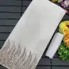 Nice White Color Of Heavy Quality 60 Gram Georgette Saree