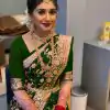 Pretty Green Color Soft Lichi Silk Jacquard All Over Saree