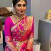 Pretty Pink Color Soft Lichi Silk Jacquard All Over Saree
