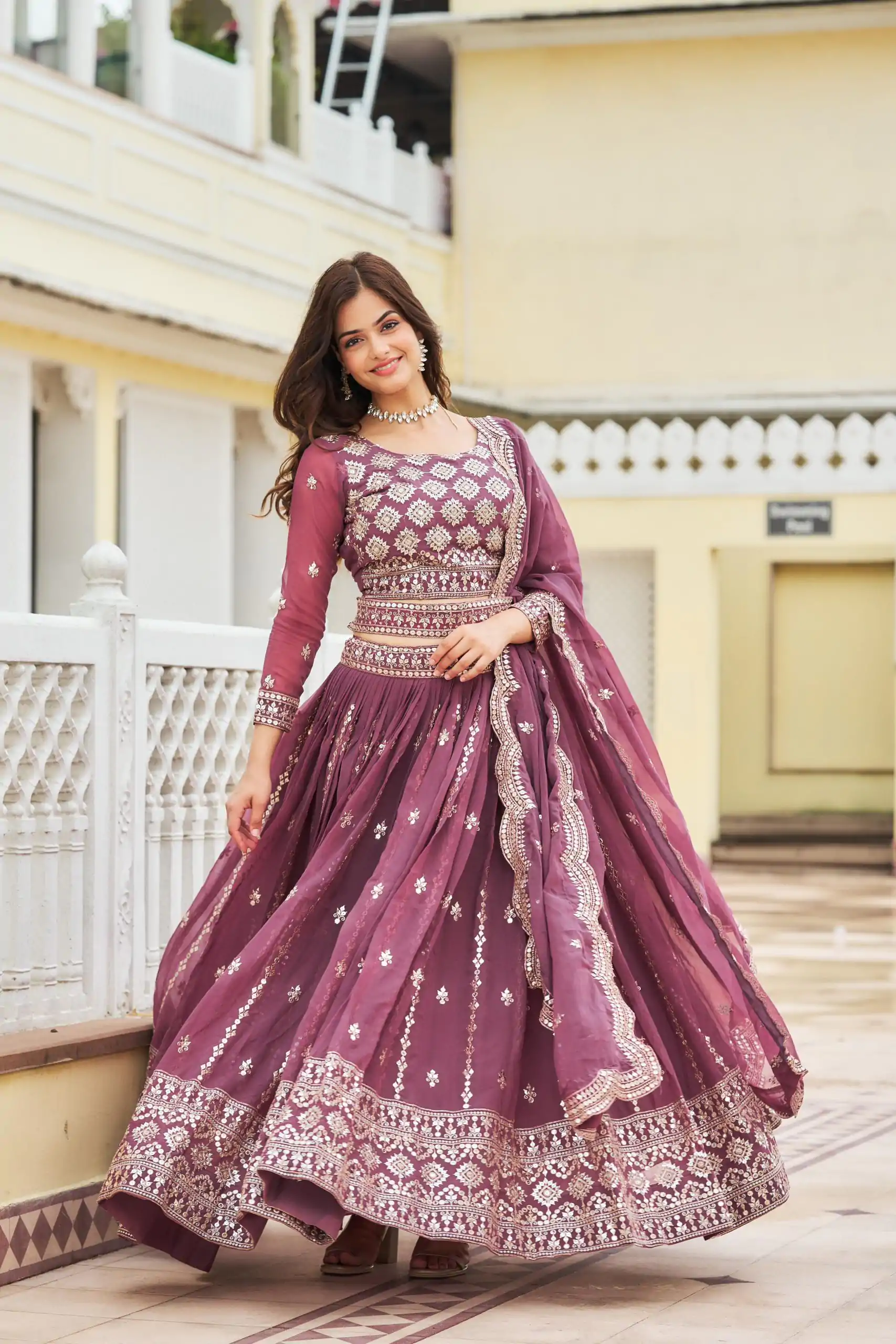 Ram 026 Purple Color Georgette Sequence Work Lehenga Choli Casual, Wedding, Festive, Events Expected Delivery 4-6 Working Days @3049/- | Lehenga, Bollywood Lehenga, Creative Lehenga, Designer Lehenga, Embroidered Lehenga, Party Wear Lehenga