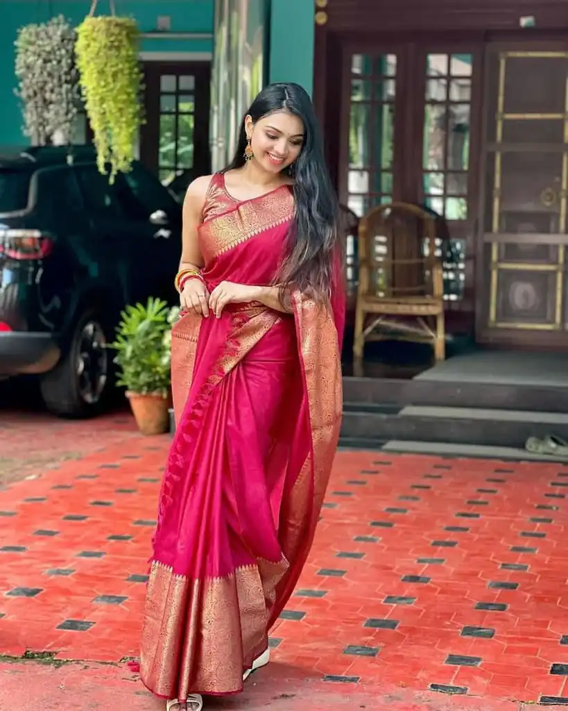 KP 3042 Pink Color Soft Lichi Silk Jacquard On All Over Saree Casual, Party Wear, Wedding, Events Etc. Expected Delivery 4-6 Working Days @1349/- | Sarees, Bollywood Sarees, Creative Sarees, Designer Sarees, Embroidered Sarees, Ethnic Saree, Modern Digital sarees, Party Wear Sarees
