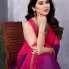 Attractive In Magenta Color Faux Peding Georgette Party Wear Saree