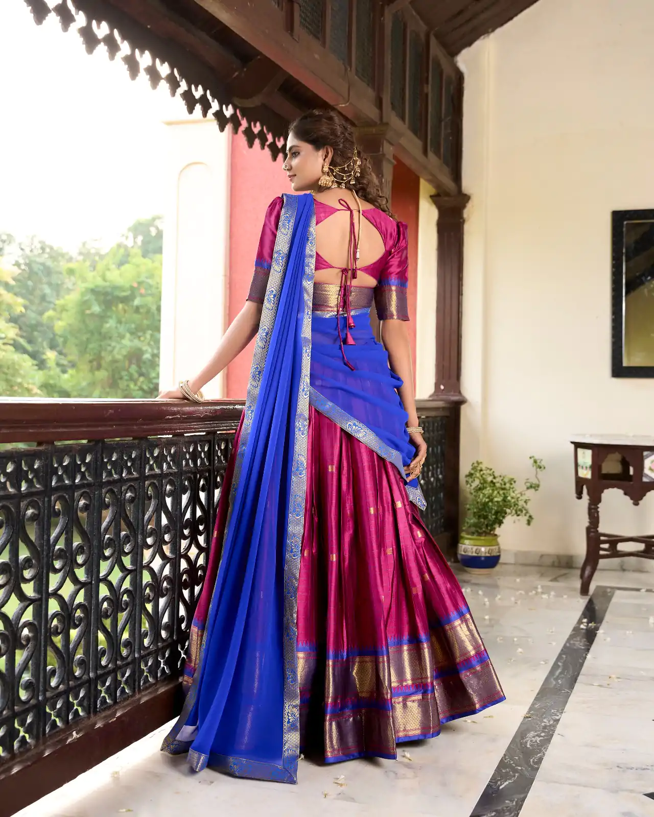 LNB 2050 Pink Graceful Pink Color Cotton Silk Weaving Paithani Concept Lehenga Choli Wedding, Festive, Events Expected Delivery 4-6 Working Days@2049/- Only | Lehenga, Bollywood Lehenga, Creative Lehenga, Designer Lehenga, Embroidered Lehenga, Party Wear Lehenga