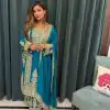 Bright Navy Blue Color Chinnon Silk With Embroidery Coding Dori-Sequence Work Salwar Suit