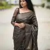 Black Soft Silk Jacquard Work On All Over Saree