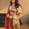 Cream Heavy Sequence Embroidery Work Salwar Suit