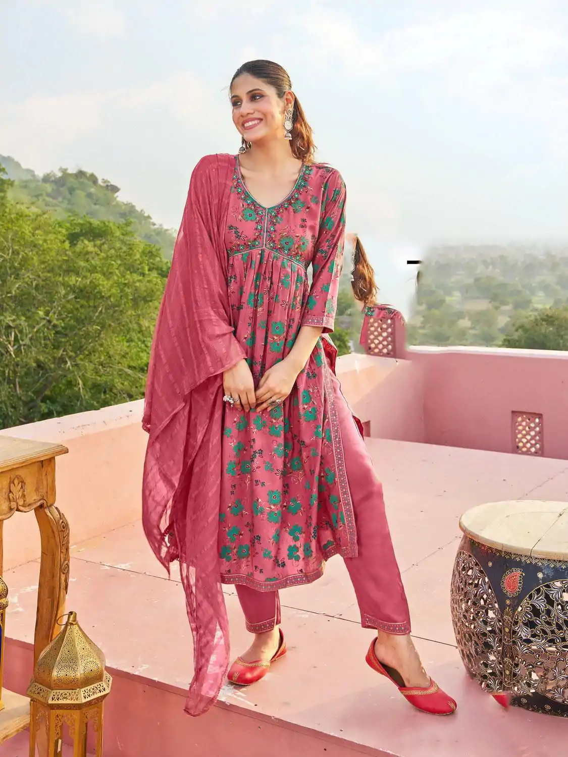  NILI Aliaa NX Gajari Color Rayon Alia Cut With Embroidery Work Kurti Casual, Wedding, Party, Festive, Events Etc. 4-6 Working Days @1699/- | Kurti, Bollywood Kurti, Creative Kurtis, Designer Kurti, Party Wear Kurti, Selfie Kurti