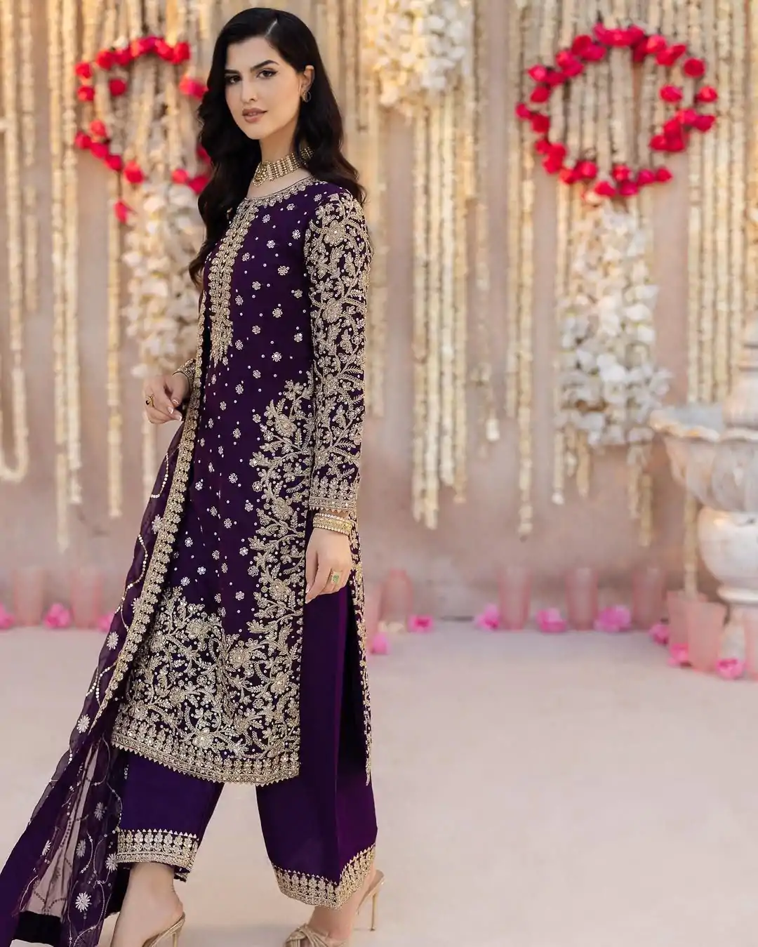 SRK 5238 Violet Color Faux Georgette With Embroidery Sequence With Beads Work Salwar Suit , Wedding, Party, Festive, Events Etc.4-6 Working Days@ 2399/-only | Jump Suits, Salwar suit, Casual Suits, Creative suits, Designer Suits, Palazzo Suits, Party Wear Suits, Patiala Suits, Straight Suits