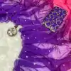 Gorgeous Purple Color Georgette With Sequence Worked Butti Saree