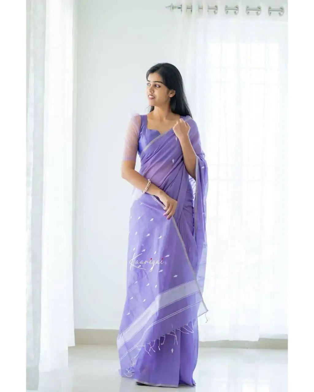 KP 5063 Purple Color Soft Lilan Cotton Rich Pallu & Jacquard Work Saree Casual, Wedding, Festive, Events . Expected Delivery  4-6 Working Days @1349/- only                                                                                                                                             | Sarees, Bollywood Sarees, Creative Sarees, Designer Sarees, Embroidered Sarees, Ethnic Saree, Modern Digital sarees, Party Wear Sarees
