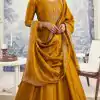 Yellow Silk Georgette with Embroidery Work Anarkal Suit