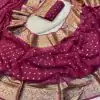 Maroon Viscose Georgette With Running Blouse Saree