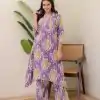 Amazing Purple Color Rayon Wood With Print Salwar Suit