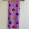 Purple Soft Georgette Silk Digital Print Heart Design Saree
