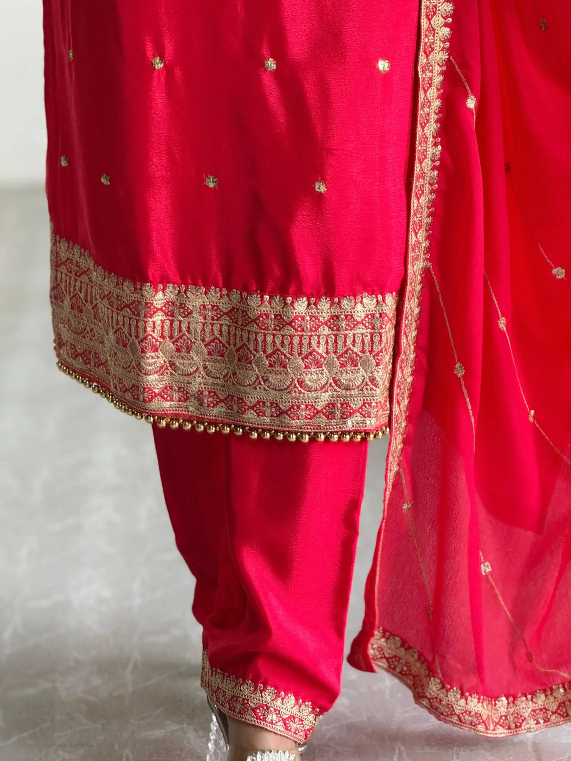 VLM 254 Red Color Cosmo Silk With Heavy Embroidery Sequence Work Salwar Suit Casual, Wedding, Party, Festive, Events Etc.4-6 Working Days@ 2099/-only | Jump Suits, Salwar suit, Casual Suits, Creative suits, Designer Suits, Palazzo Suits, Party Wear Suits, Patiala Suits, Straight Suits