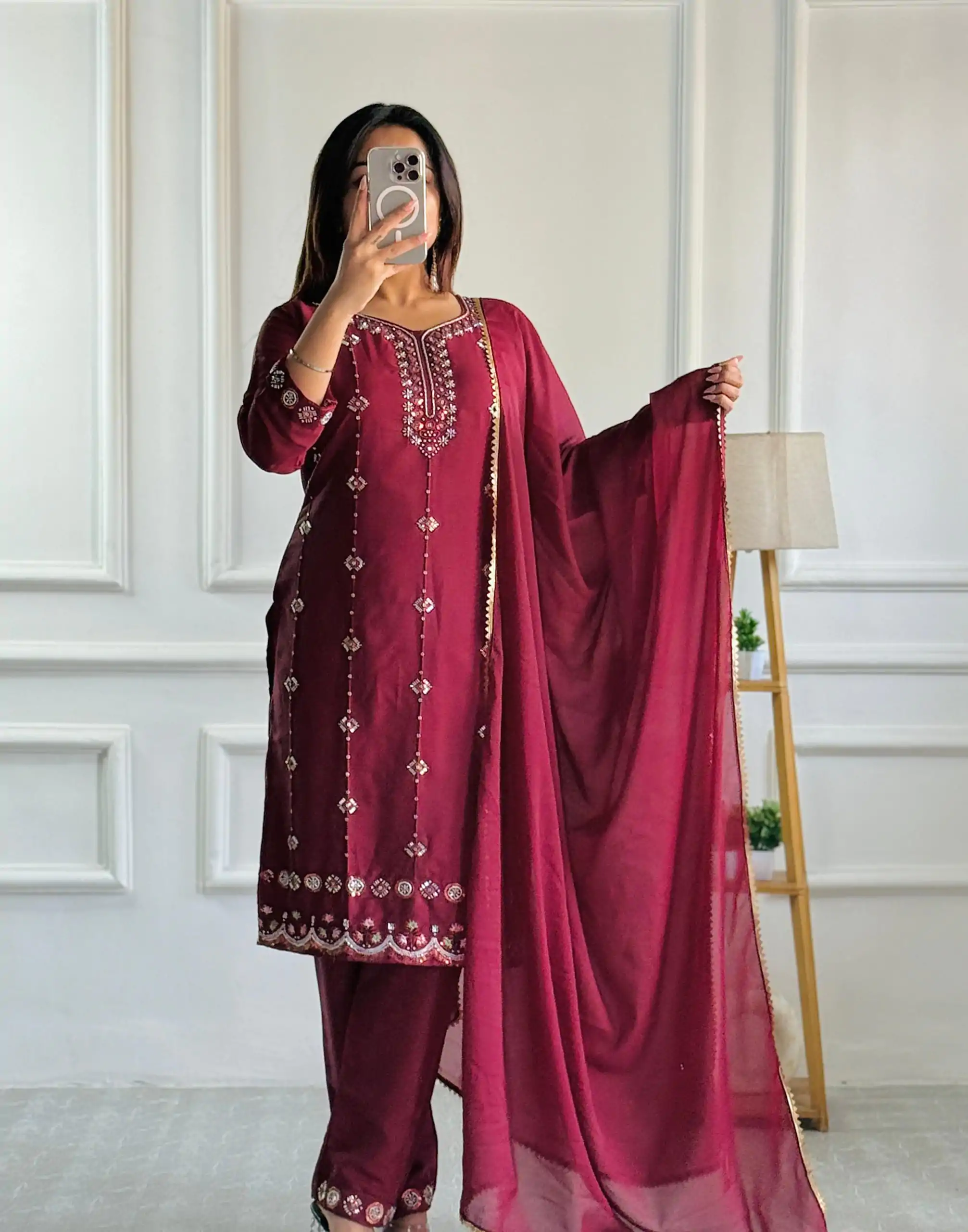 VLM 257 Red Color Glowing Red Color Star Georgette With Embroidery Moti Work Salwar Suit , Wedding, Party, Festive, Events Etc.4-6 Working Days@ 2099/-only | Jump Suits, Salwar suit, Casual Suits, Creative suits, Designer Suits, Palazzo Suits, Party Wear Suits, Patiala Suits, Straight Suits