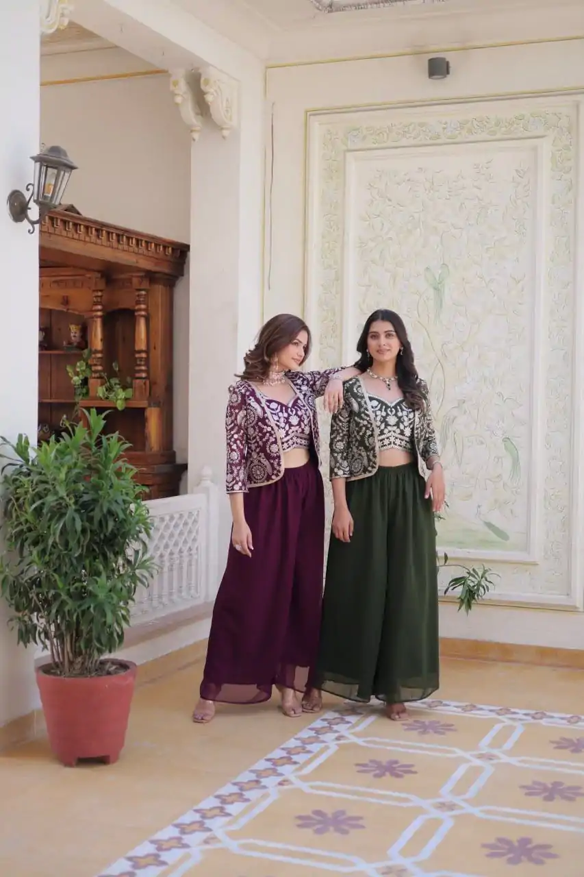 Ram 069 Wine Color Fox Georgette Embroidery Lace Work Anarkali Gown Wedding Party, Festive, Events Etc.4-6 Working Days@2049/- only | Gowns, Bollywood Gowns, Creative Gowns, Designer Gowns, Embroidered Gowns, Party Wear Gowns, Straight Suits