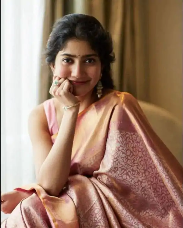 Pink Soft Litchi Silk Jacquard Saree - Image 3